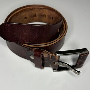 Men's Brown Leather Belt 40